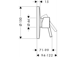 Смеситель Hansgrohe Тalis S 32675000 для душа встраиваемые